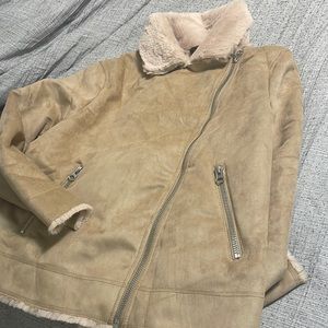 Faux suede sherling coat. New never worn, tags not attached.